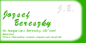 jozsef bereszky business card